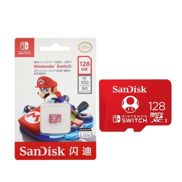 SanDisk SDSQXAO TF Card Micro SD Memory Card for Nintendo Switch Game Console, Capacity: 128GB Red - Image 3