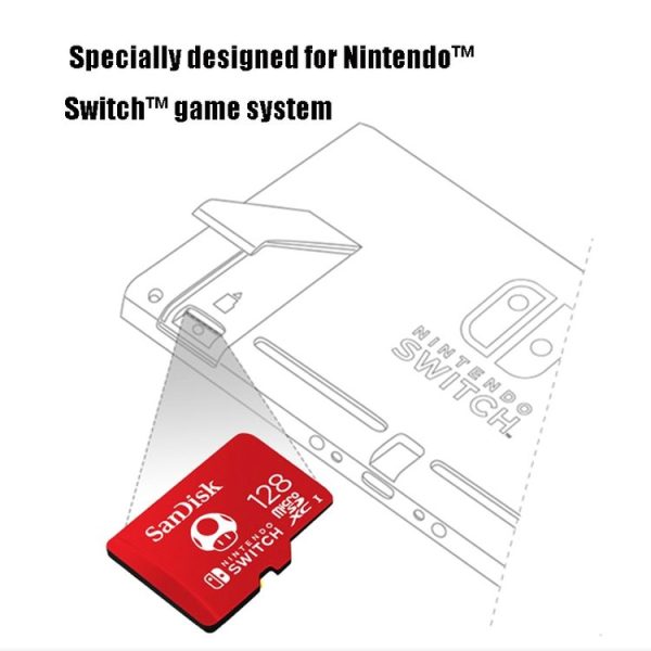 SanDisk SDSQXAO TF Card Micro SD Memory Card for Nintendo Switch Game Console, Capacity: 128GB Red - Image 6