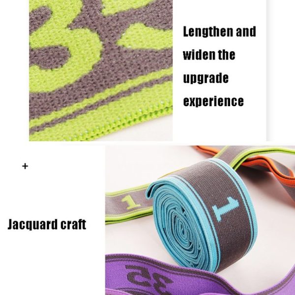 TF-YJD2 Yoga Elastic Band Fitness Resistance Stretch Band 9-Stage Yoga Training Band (Blue) - Image 4