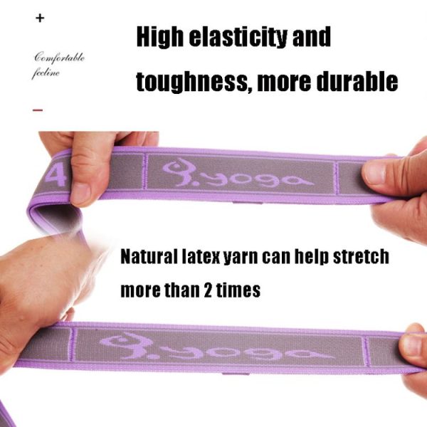 TF-YJD2 Yoga Elastic Band Fitness Resistance Stretch Band 9-Stage Yoga Training Band (Blue) - Image 5