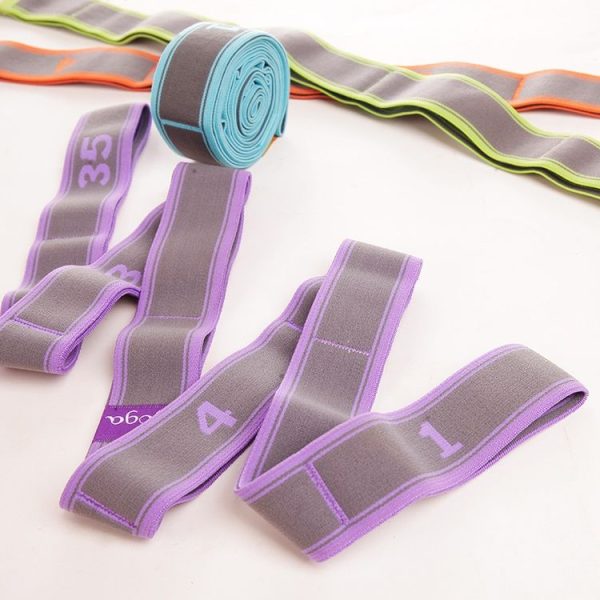 TF-YJD2 Yoga Elastic Band Fitness Resistance Stretch Band 9-Stage Yoga Training Band (Blue) - Image 7