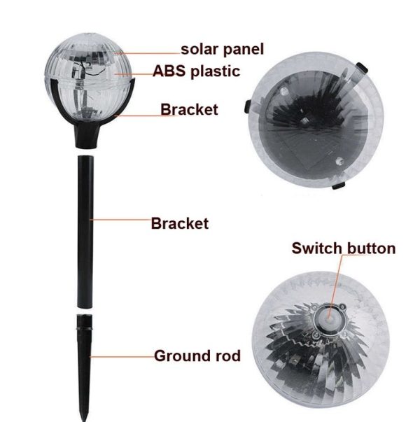 Solar Magic Ball Lawn Light LED Garden Light Colorful Light Control Light - Image 3