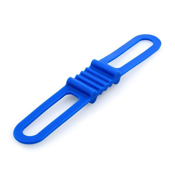 10 PCS High Elastic Silicone Straps Bicycle Fixed Strap Car Light Beam, Size: One Size (Blue)