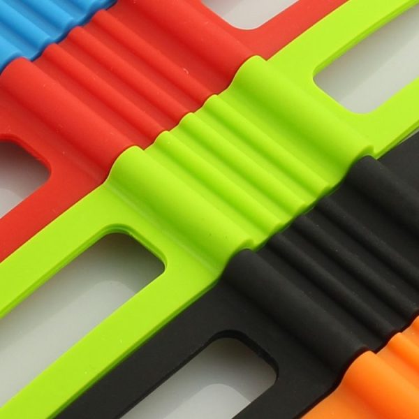 10 PCS High Elastic Silicone Straps Bicycle Fixed Strap Car Light Beam, Size: One Size (Blue) - Image 3