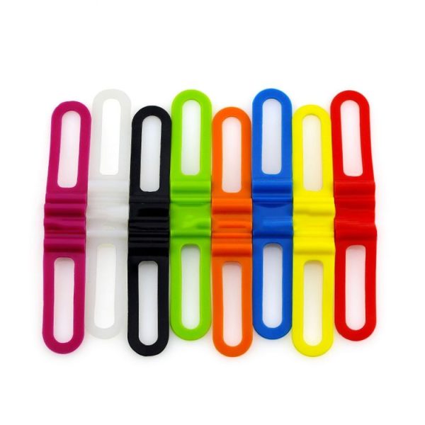 10 PCS High Elastic Silicone Straps Bicycle Fixed Strap Car Light Beam, Size: One Size (Blue) - Image 6