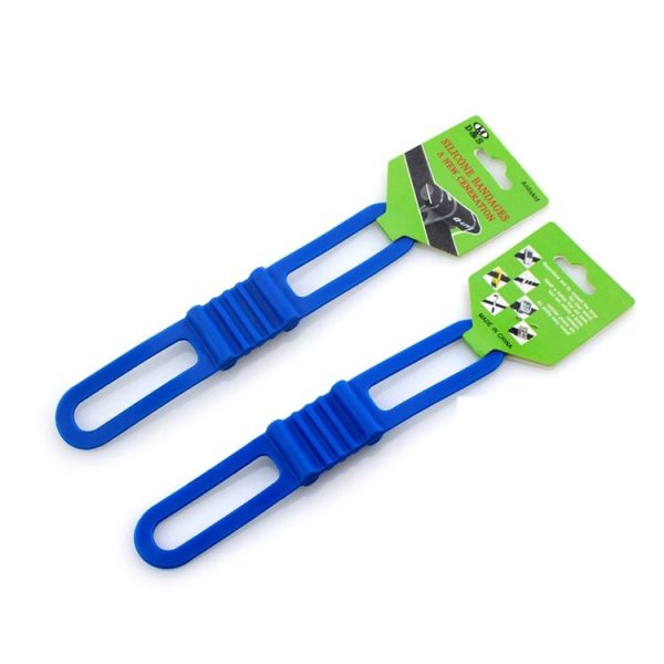 10 PCS High Elastic Silicone Straps Bicycle Fixed Strap Car Light Beam, Size: One Size (Blue) - Image 7