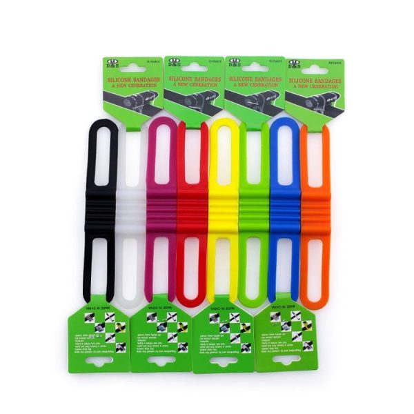 10 PCS High Elastic Silicone Straps Bicycle Fixed Strap Car Light Beam, Size: One Size (Blue) - Image 8