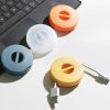 Round Data Cable Storage Box Earphone Storage Collection Box (Blue) - Image 3