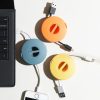 Round Data Cable Storage Box Earphone Storage Collection Box (Blue) - Image 4