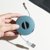 Round Data Cable Storage Box Earphone Storage Collection Box (Blue) - Image 8