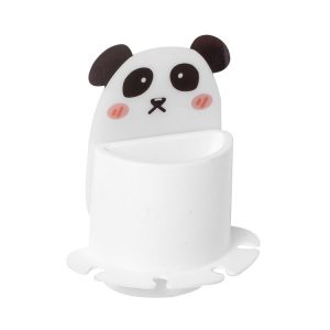 Bathroom Paste Wall-Mounted Shelf Cartoon Animal Toothbrush Holder (Panda)
