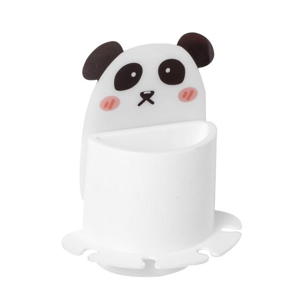Bathroom Paste Wall-Mounted Shelf Cartoon Animal Toothbrush Holder (Panda)
