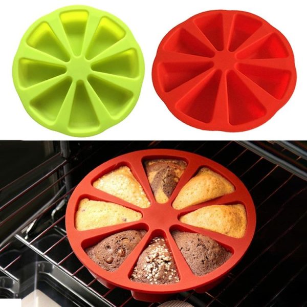 Silicone Orange Shape 8-Point Mold Kitchen Cake Pizza Baking Model (Green) - Image 2