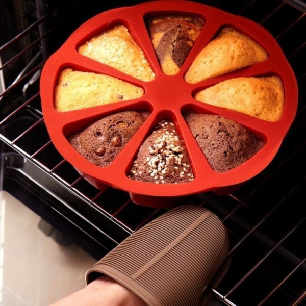Silicone Orange Shape 8-Point Mold Kitchen Cake Pizza Baking Model (Green) - Image 7