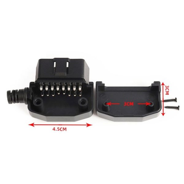 5 PCS 16PIN Car Male Connector OBD2 Connector Plug + Shell + Line Card + Screw OBD Plug J1962M - Image 5