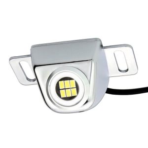 Car LED Electric Eye Reversing Light External Bulb Modified License Plate Auxiliary Light (Silver)