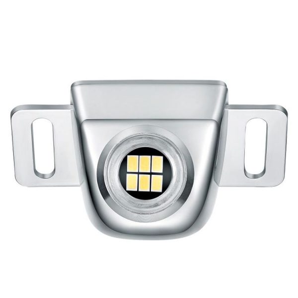 Car LED Electric Eye Reversing Light External Bulb Modified License Plate Auxiliary Light (Silver) - Image 3