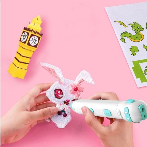 Drawing Three-Dimensional Graffiti Low Temperature 3D Printing Pen For Children A4 Pink - Image 7