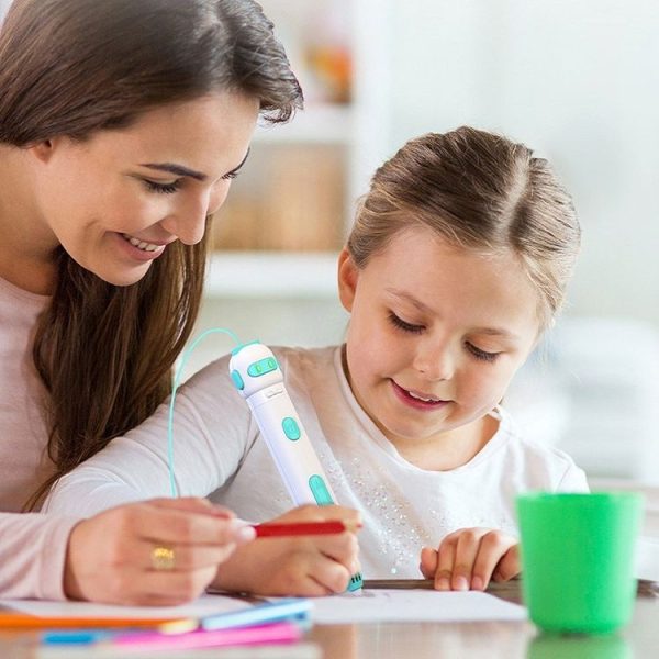 Drawing Three-Dimensional Graffiti Low Temperature 3D Printing Pen For Children A4 Green - Image 2