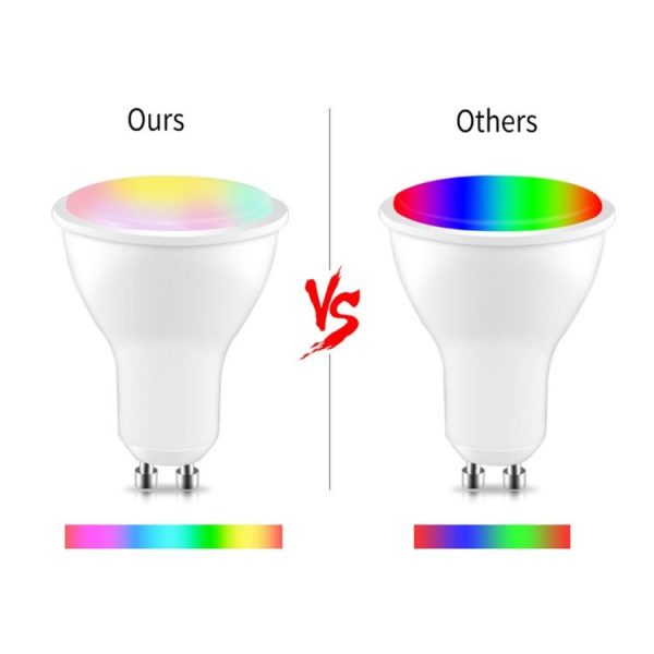 GU10 8W AC85-265V Dimmable LED Spotlight Remote Control Holiday Decoration Home Lighting (RGB+Cool White (5500-7000K)) - Image 3
