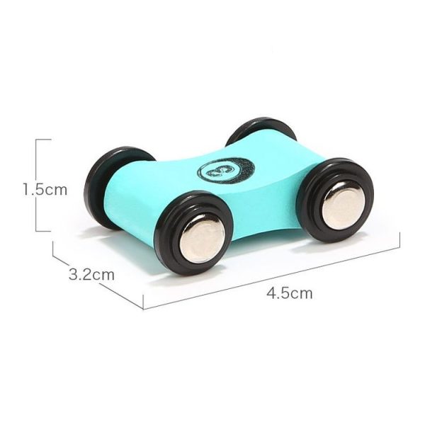 8 PCS Wooden Speed Mini Race Car Early Childhood Education Puzzle Hand-Eye Coordination Toy, Random Color Delivery - Image 4