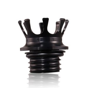 Motorcycle CNC Aluminum Alloy Crown Fuel Tank Cap Suitable For Harley 883 / XL / 1200 / 48 / 72 (Black)