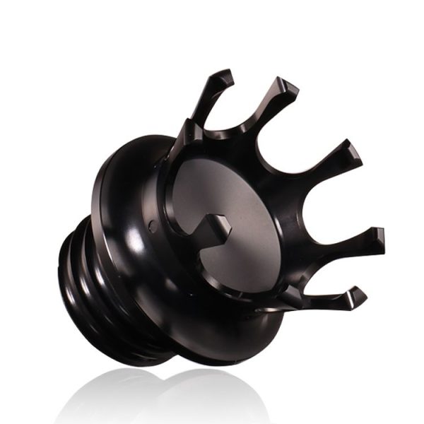 Motorcycle CNC Aluminum Alloy Crown Fuel Tank Cap Suitable For Harley 883 / XL / 1200 / 48 / 72 (Black) - Image 2