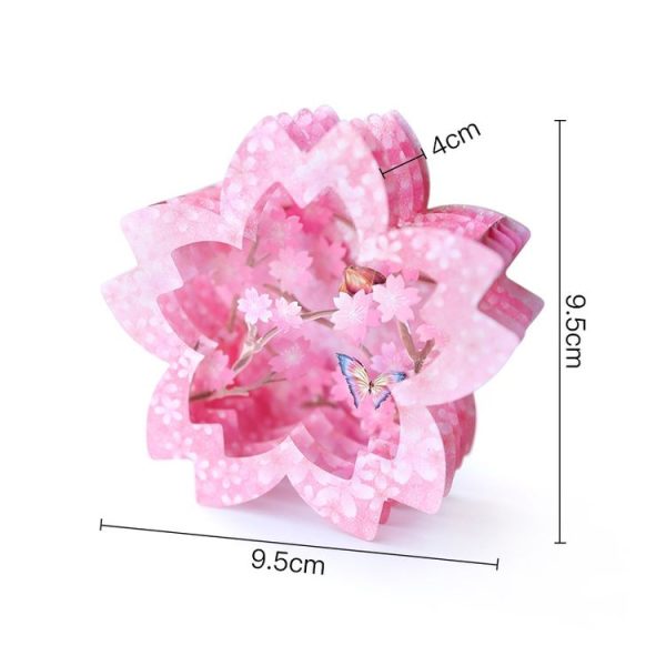 Valentine Day Greeting Card Cherry Blossom Butterfly Carving Box - Image 5