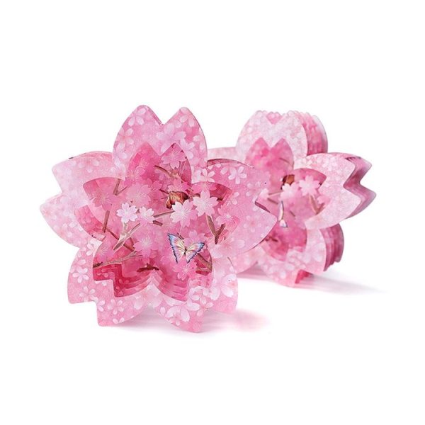 Valentine Day Greeting Card Cherry Blossom Butterfly Carving Box - Image 6