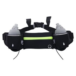 Outdoor Sports Water Bottle Waist Bag Personal Waterproof & Anti-Theft Pockets (Green)