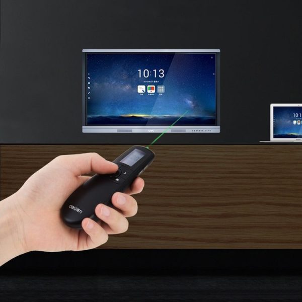 Deli 2.4GHz Laser Teaching Page Flip Pen Remote Play Pen with Flying Mouse, Model: 2806 (Black) Red Light - Image 10