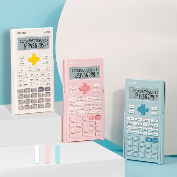 Deli 1700 Scientific Calculator Portable And Cute Student Calculator (Pink) - Image 2