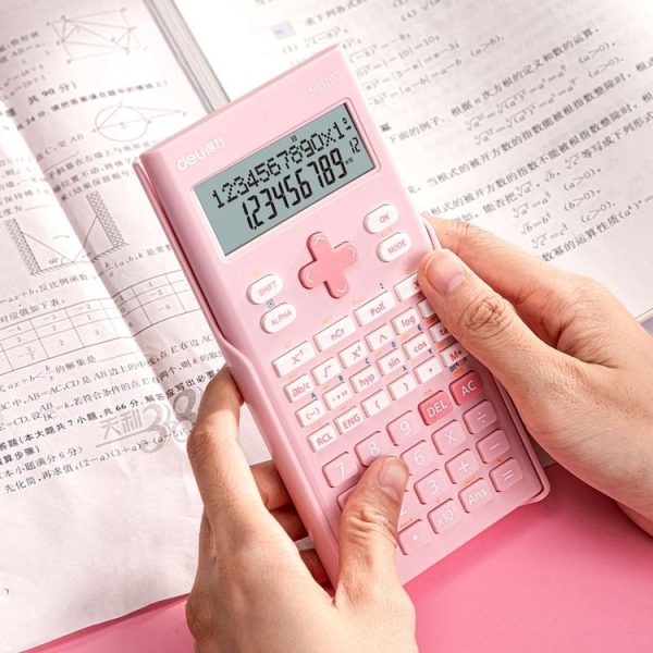 Deli 1700 Scientific Calculator Portable And Cute Student Calculator (Pink) - Image 7