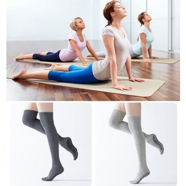 Medium Yoga Socks Warm Five-Finger Socks Non-Slip Pile Socks, Size: One Size (Royal Blue) - Image 4