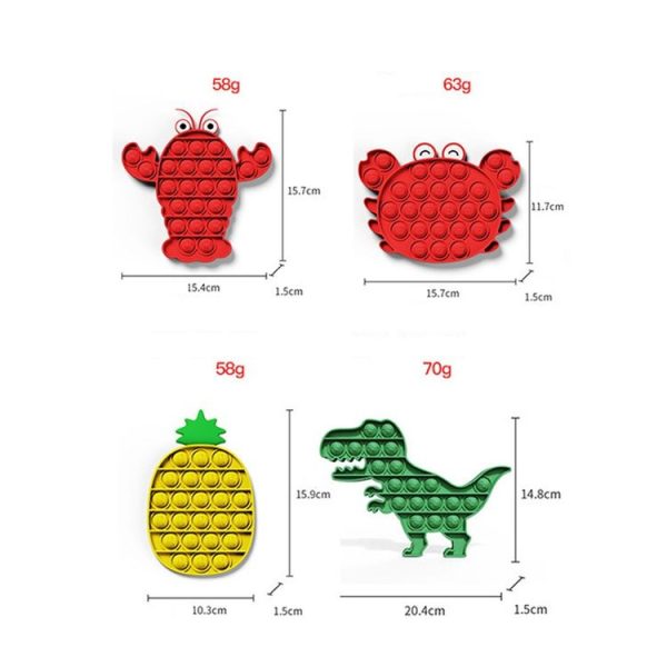 2 PCS Children Mathematical Logic Educational Toys Silicone Pressing Parent-Child Interactive Board Game, Style: Dinosaur - Image 5