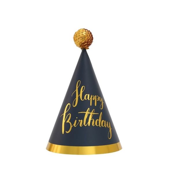20 PCS Sequined Fur Ball Birthday Hat Birthday Party Supplies Dress Up Paper Hat, Colour: 2 Gem Green Flash Ball
