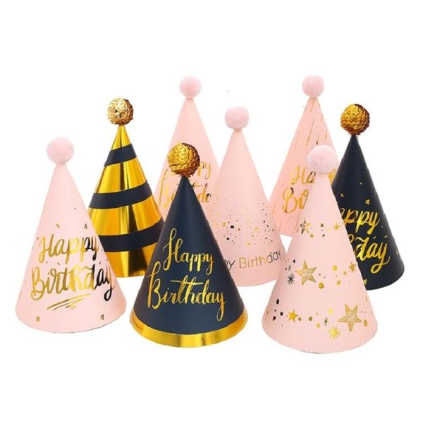 20 PCS Sequined Fur Ball Birthday Hat Birthday Party Supplies Dress Up Paper Hat, Colour: 2 Gem Green Flash Ball - Image 3
