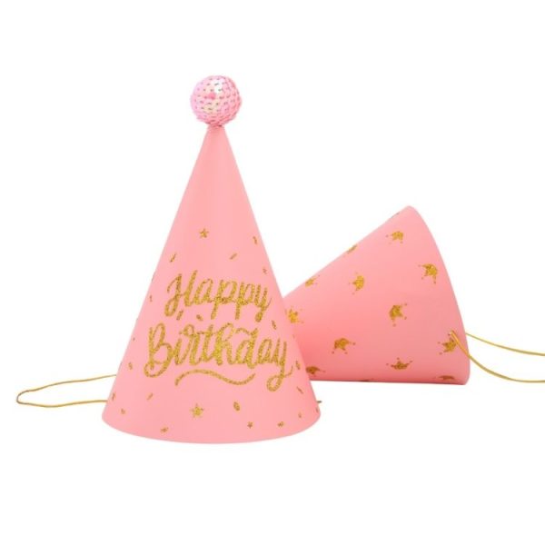 20 PCS Sequined Fur Ball Birthday Hat Birthday Party Supplies Dress Up Paper Hat, Colour: 2 Gem Green Flash Ball - Image 5