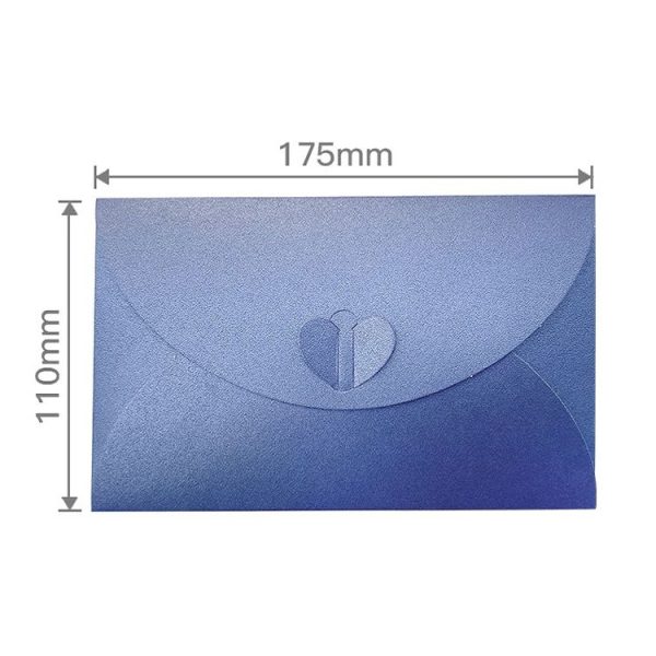 10pcs Love Buckle Pearl Paper Hot Stamping Envelope Invitation Letter (Red) - Image 3