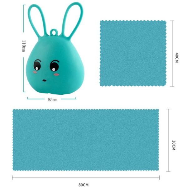 2 PCS 2 in 1Quick-Drying Sports Towel Silicone Storage Cover Outdoor Travel Cooling Towel Set, Size: S (Cartoon Green) - Image 3