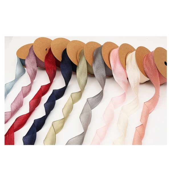 Kapok Yarn Ribbon Flower Packaging Ribbon Headdress Headband (Navy) - Image 4