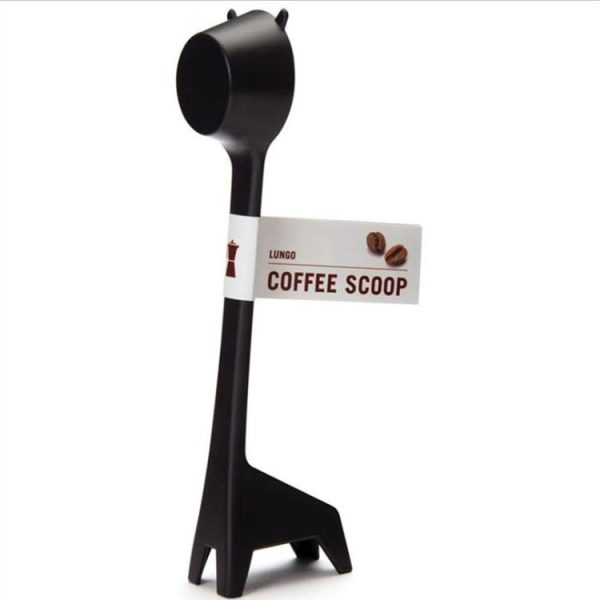 5 PCS Cartoon Giraffe Shape Coffee Spoon Coffee Bean Powder Quantitative Spoon Metering Plastic Spoon (Black) - Image 5
