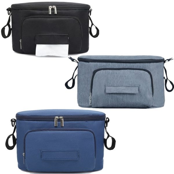 Baby Stroller Bag Mummy Bag Stroller Accessories Hanging Bag (Dark Blue) - Image 2