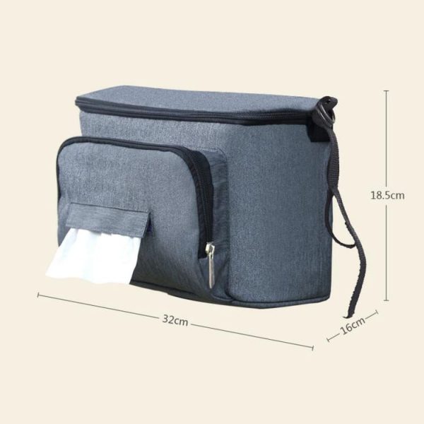 Baby Stroller Bag Mummy Bag Stroller Accessories Hanging Bag (Dark Blue) - Image 6