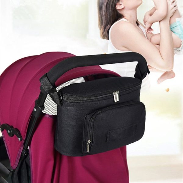 Baby Stroller Bag Mummy Bag Stroller Accessories Hanging Bag (Dark Blue) - Image 7