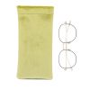3 PCS Pure Color Waterproof Flannel Myopia Presbyopic Glasses Bag Big Frame Storage Sunglasses Bag (Yellow)