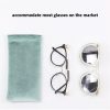 3 PCS Pure Color Waterproof Flannel Myopia Presbyopic Glasses Bag Big Frame Storage Sunglasses Bag (Yellow) - Image 4