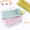3 PCS Pure Color Waterproof Flannel Myopia Presbyopic Glasses Bag Big Frame Storage Sunglasses Bag (Yellow) - Image 6
