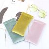 3 PCS Pure Color Waterproof Flannel Myopia Presbyopic Glasses Bag Big Frame Storage Sunglasses Bag (Yellow) - Image 7