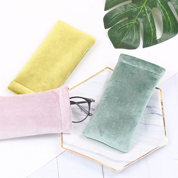 3 PCS Pure Color Waterproof Flannel Myopia Presbyopic Glasses Bag Big Frame Storage Sunglasses Bag (Yellow) - Image 8
